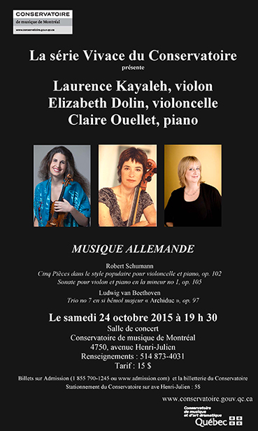 Musique Allemande - Concert de Musique de Chambre - 24 octobre 2015