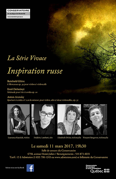 Inspiration Russe - Concerts - 11, 12, 16, 19 mars 2017